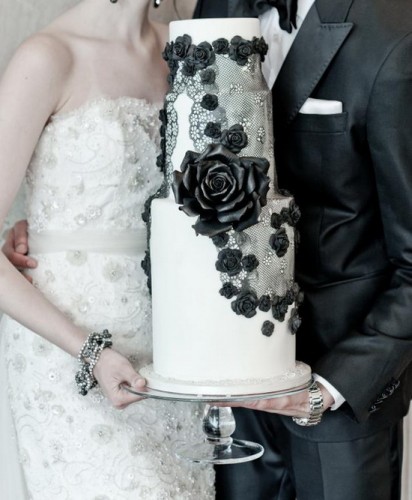 Classic Winter Wedding Color Black and White