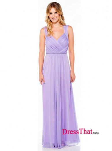 Custom Tank Straps Sweetheart Ruched Empire Long Purple Cheap Bridesmaid Dresses Under 150 Sale BD-4871