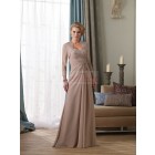 Elegant A-Line Sweetheart Brown Chiffon Mother Of Bride Dresses MBD-30168