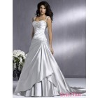 Best Selling Princess Sweetheart Beading Long Satin Weddding Dress With Straps WD-9150