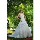 Glamorous A-Line Sweetheart Sleeveless Beading Natural Organza wedding dress WD-9270