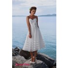 Simple Princess Sweetheart Sleeveless Flowers Empire Organza wedding dress WD-9533