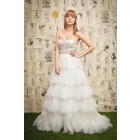 Elegant A-line Crystal Empire Sweetheart Chiffon Wedding Dresses WD-3086