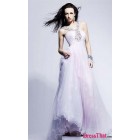 Stunning Halter Empire Beading Sequins Ruffles Blue/Pink Tulle Cheap Prom Dresses/Evening Dresses Sale  PD-4164