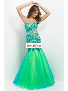 Luxurious Mermaid Sweetheart Flower Length Beading Prom Dresses/Homecoming Dresses/Party Dresses  HD-70195