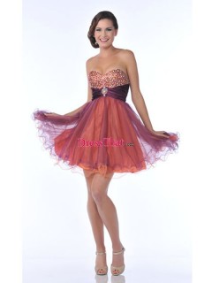 Best Selling Beading Sequins Empire Ruched Ruffles Red Cocktail Dresses/Homecoming Dresses Sale CD-4790