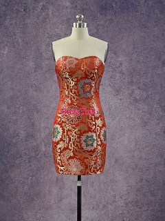 Classic Vintage Sheath Strapless Sweetheart Knee-Length Evening/Cocktail/Party Dress ED-50364