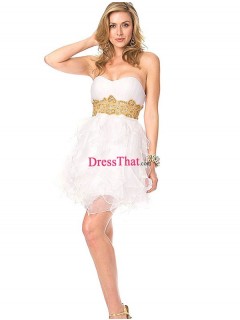 Generous Sweetheart Ruched Empire Crystal Applique Layered Tulle Cocktail Dresses Under 150 Sale CD-4784