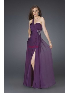 Gorgeous Chiffon High-slit Beach Sweetheart Prom Dresses PD-30044