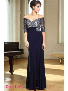 Luxurious Off the Shoulder Empire Ruffles Lace Prom Dresses/Mother of the Bride Dresses Under 200 Sale