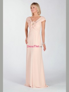 Simple Empire V-neck  Chiffon Mother Of Bride Dresses MBD-70057