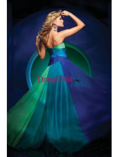 Sexy Sheath/Column Sweetheart Floor-Length Chiffon Prom Dresses PD-80007