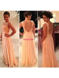 Gorgeous Sheath/Column Scoop  Chiffon Prom Dresses PD-80056