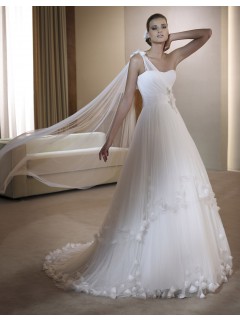Best-selling! Spring Style Princess Elegant Sweetheart One-shoulder Asymmetrical Wedding Dresses BD-604