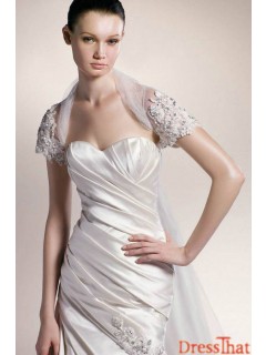 Gorgeous Tulle Appliques Beading Wedding Wrap WW-8017