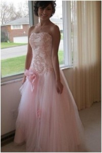 Gorgeous Ball-Gown Sweetheart Embroidery Hand-Made Flower Long Pink Quinceanera Dresses/Prom Dresses / Evening Dresses under 200 QD2058